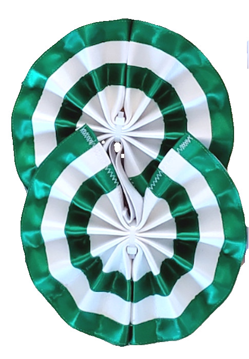 Draft Horse Tail Bow - Kelly Green and White