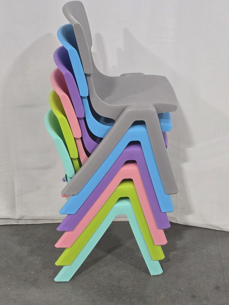 AXIDOU 6 PACK PREMIUM 11" H PLASTIC STACKABLE SCHOOL CHAIRS - MULTICOLOR