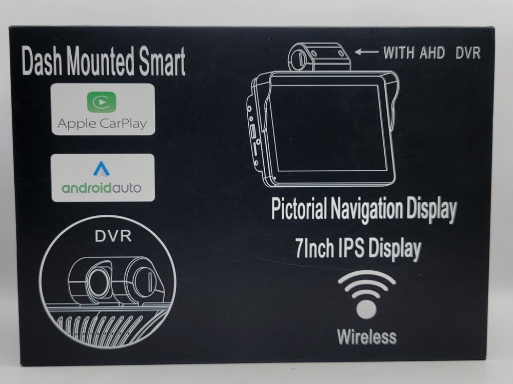 Dash Mounted 7" IPS Display Apple CarPlay Android Auto DVR Wireless FM Pictorial