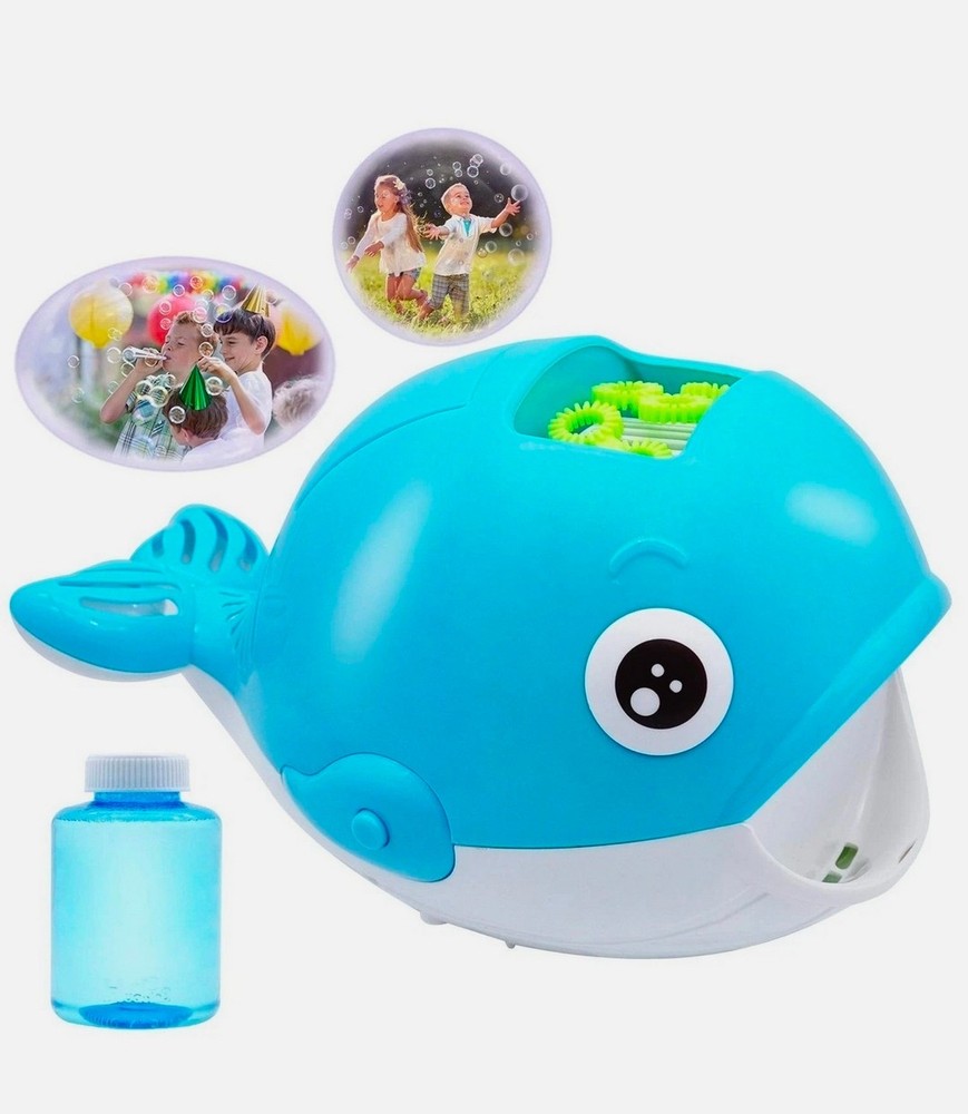 JOYIN Blue Whale Automatic Bubble Blower Machine Maker 3.5 oz Solution Included