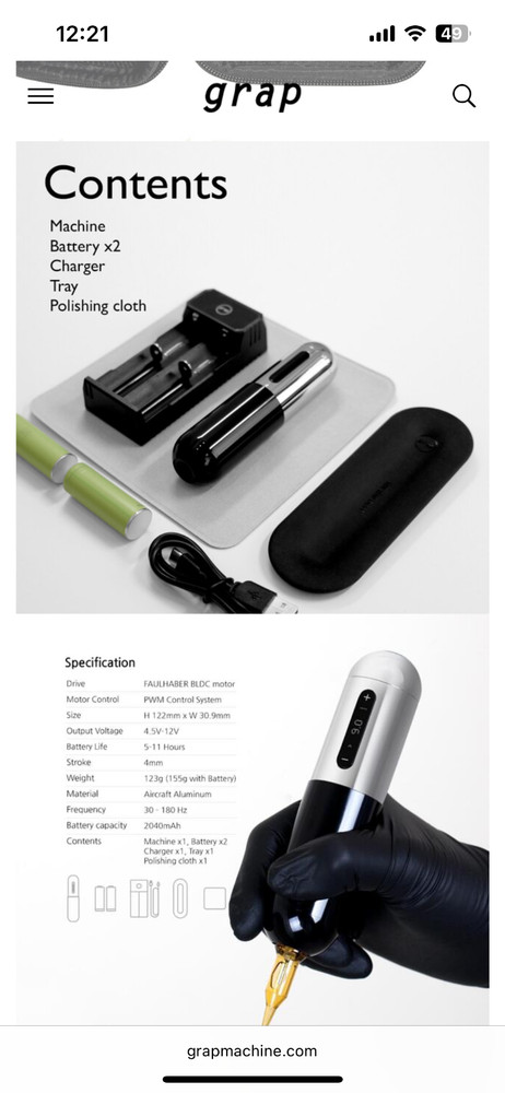 grap machine tattoo pen wireless