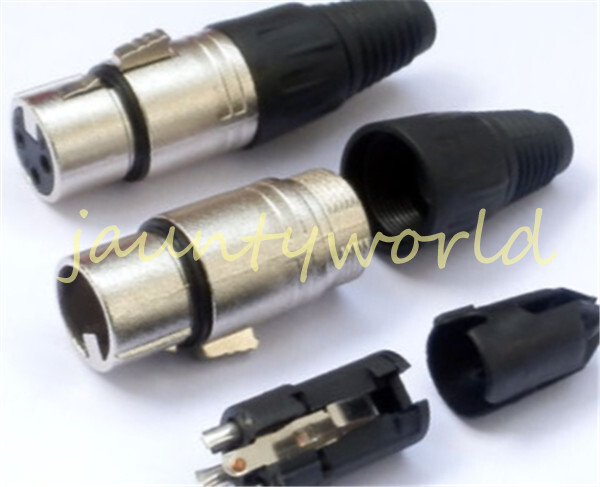 1PCS XLR Female 3-pin Plug Connector MicrophPatch