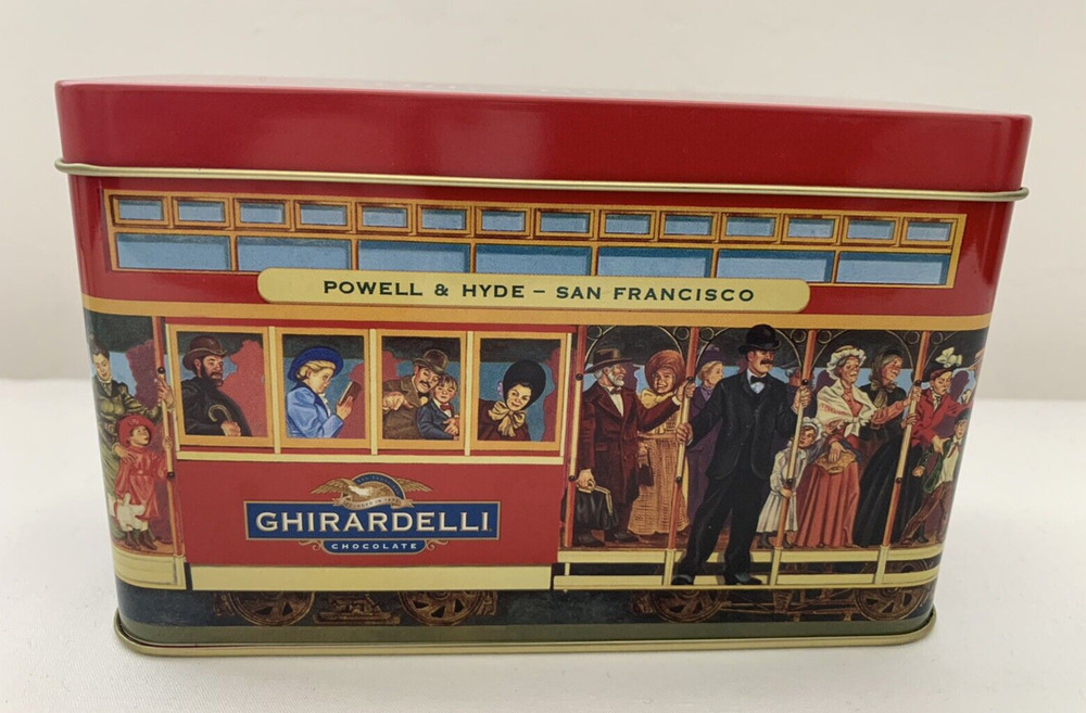 Ghirardelli Chocolate Tin San Francisco Cable Car Trolley (empty)