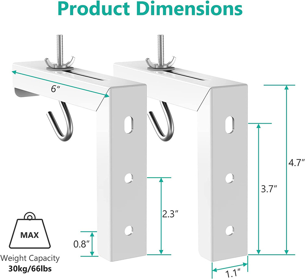 Universal Projector Screen Ceiling Mount, Wall Hanging Mount L-Brackets