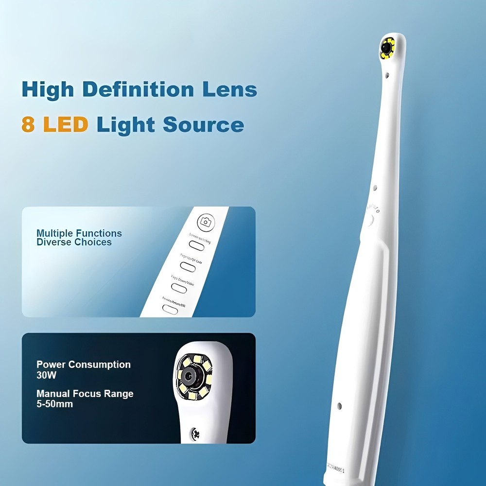 Dental Intra Oral Camera 8Pcs Light + 17inch LCD Screen