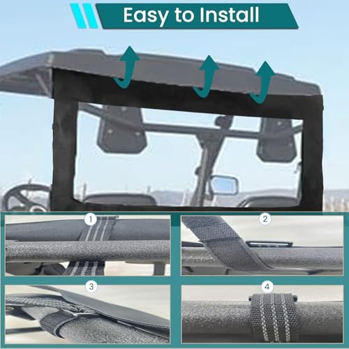 Polaris Mid Size Ranger 570 Rear Window,Soft Rear Windshield, Dust Panel for