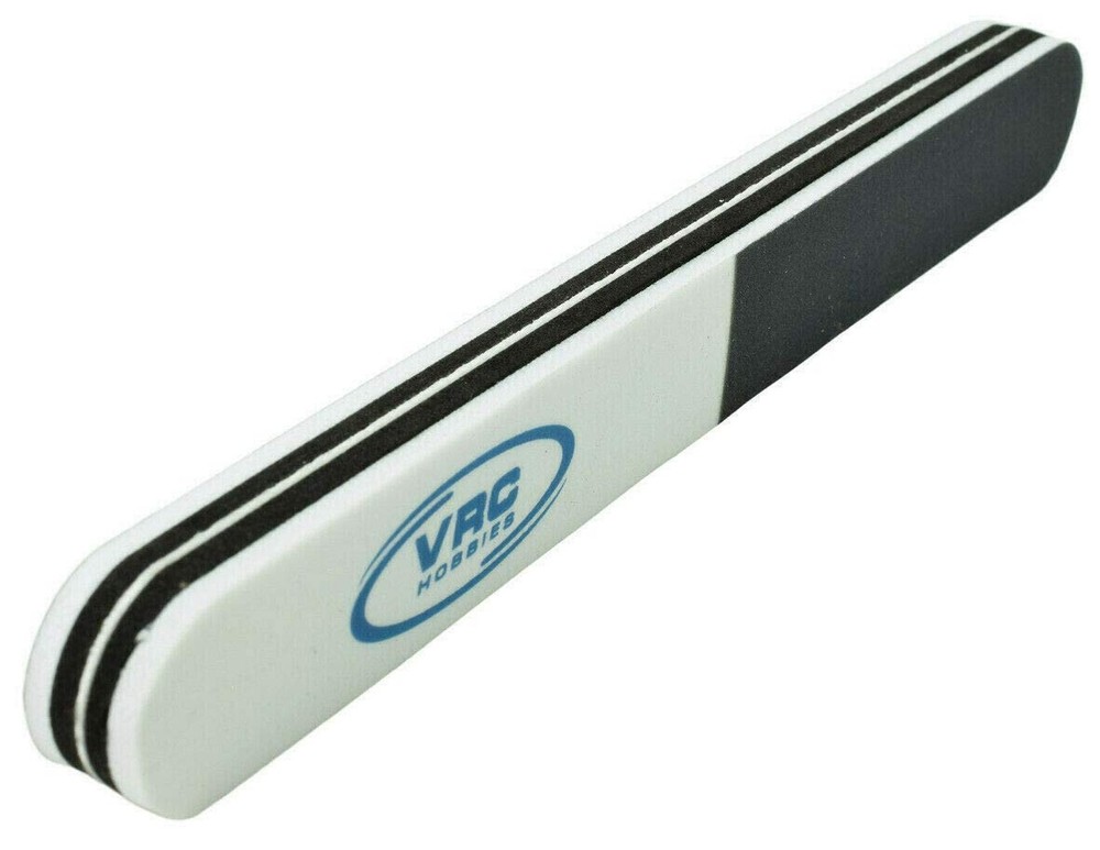 Tri-Grit Plastic Model Burr Remover Sanding Stick File - 5 Pack