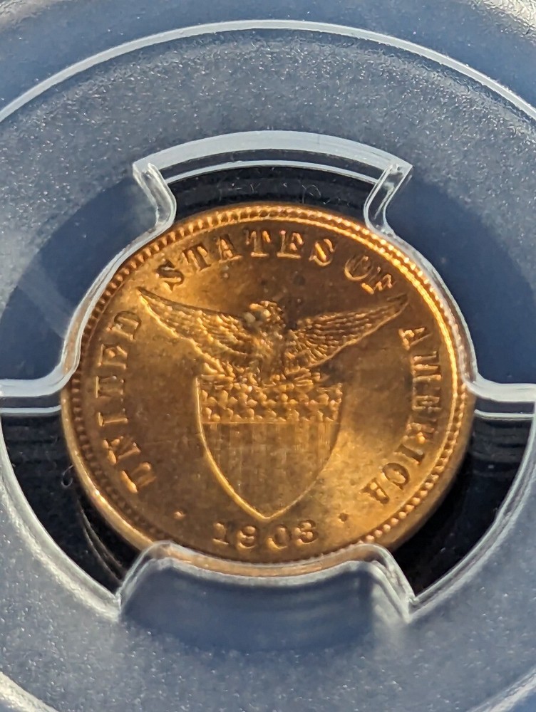 1903 1/2C PCGS MS64RD U.S. Philippines
