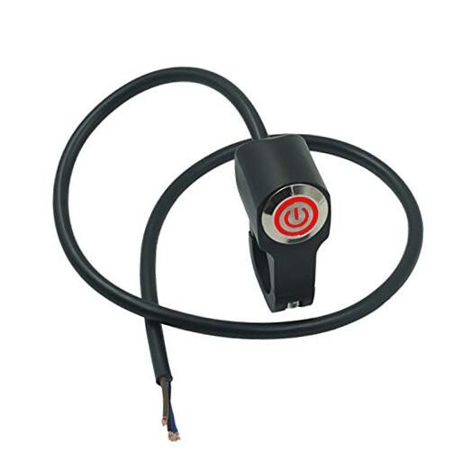 7/8" 22mm Motorcycle Handlebar Switch waterproof Push Button For Horn Start