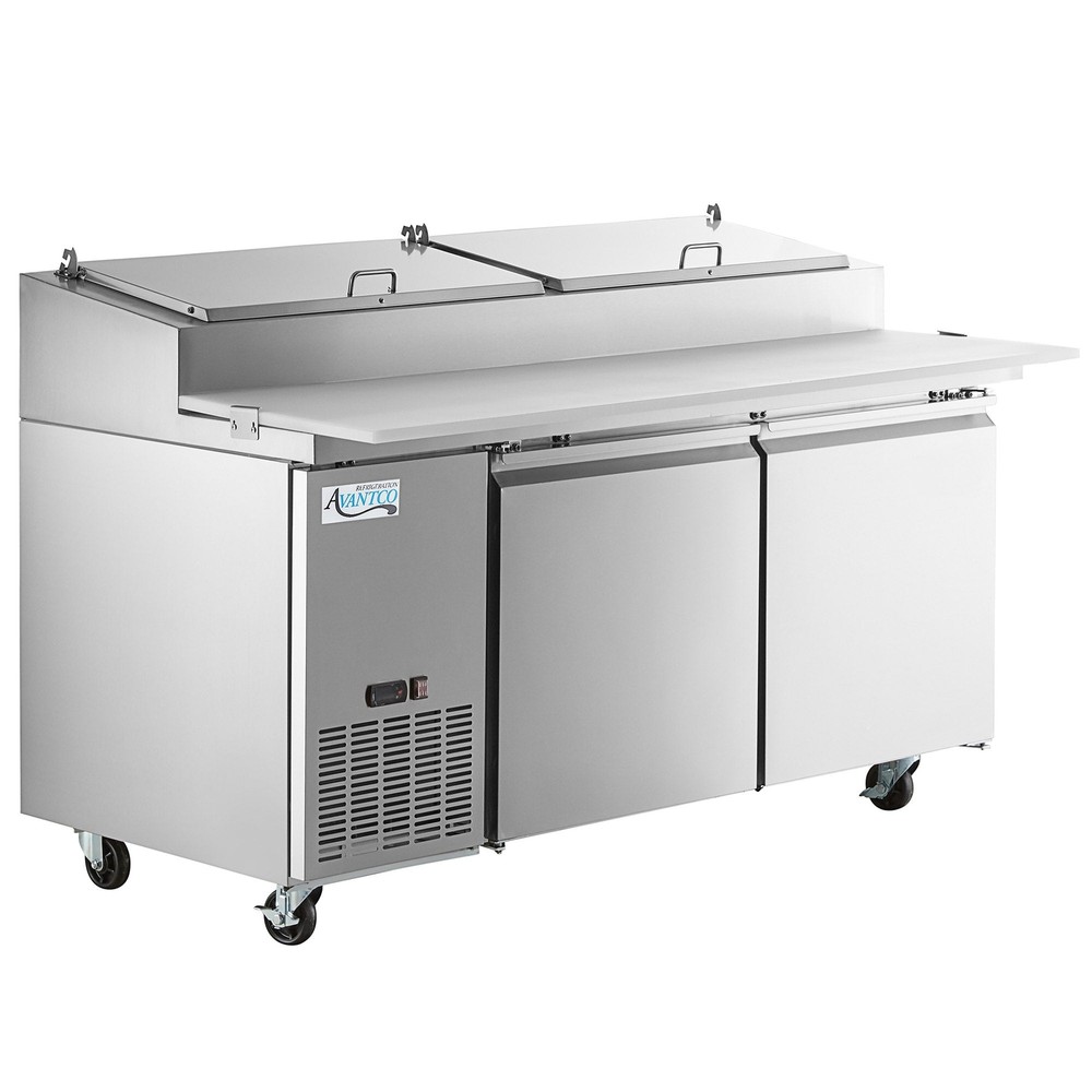 67" 2 Door Refrigerated Pizza Prep Table