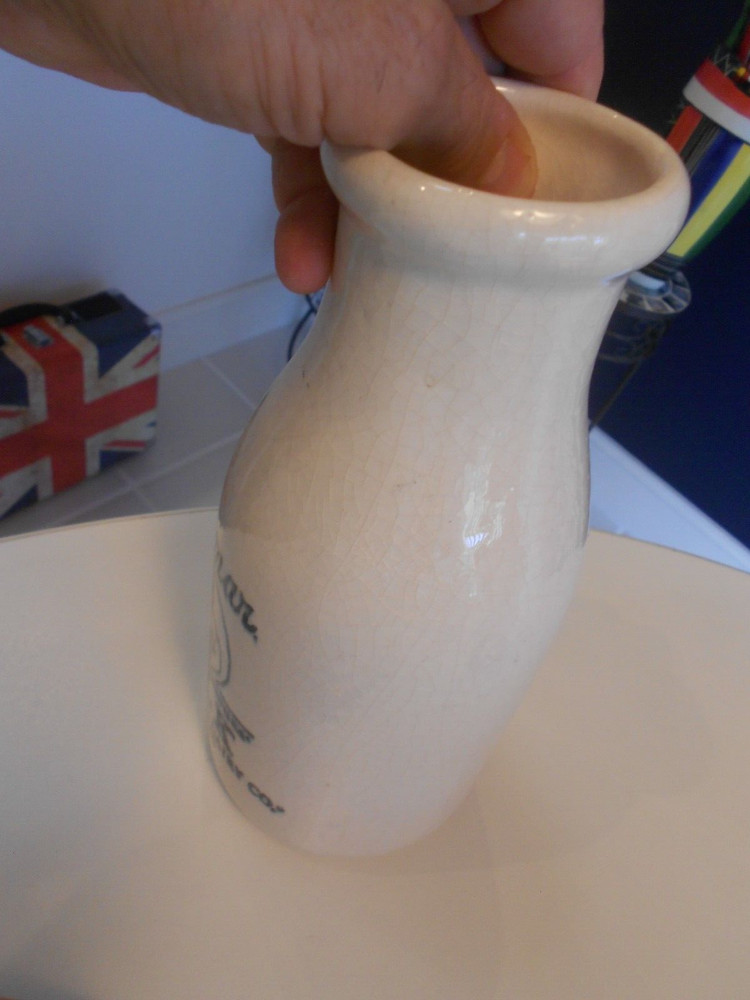 EDGEMAR VINTAGE MILK BOTTLE 9" TALL