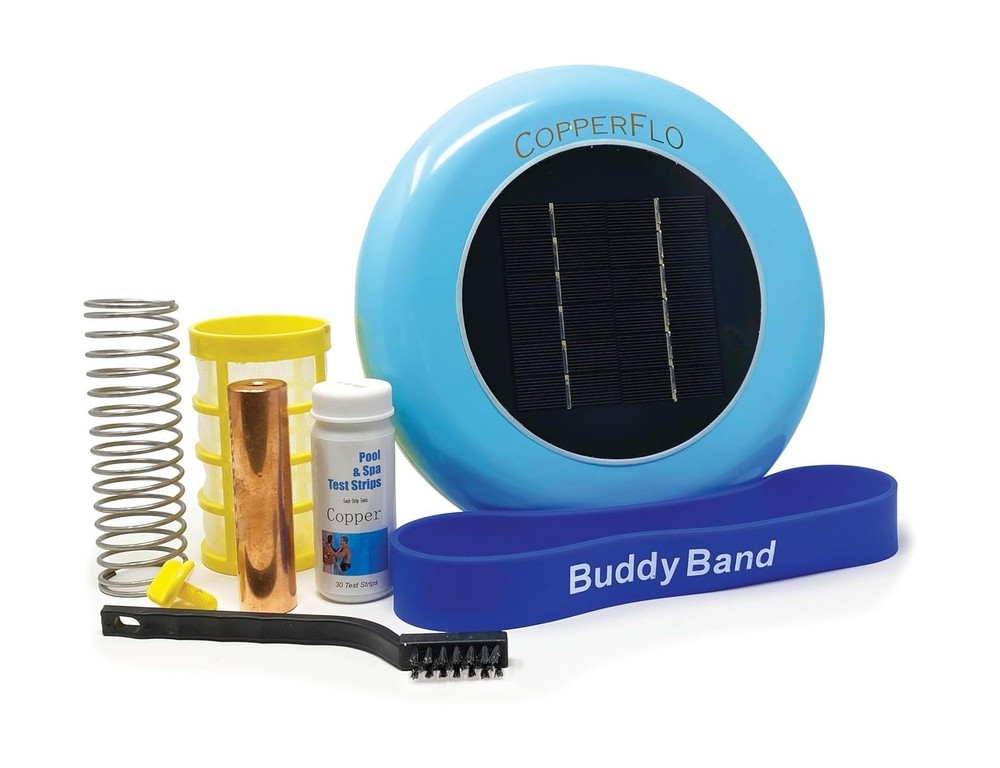 The CopperFlo Solar Pool Ionizer | Pool Cleaner, 85% Less Chlorine, for Pools...