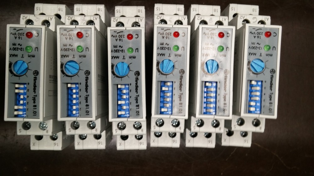 Lot of 6 Finder Type 81.01 Modular timer