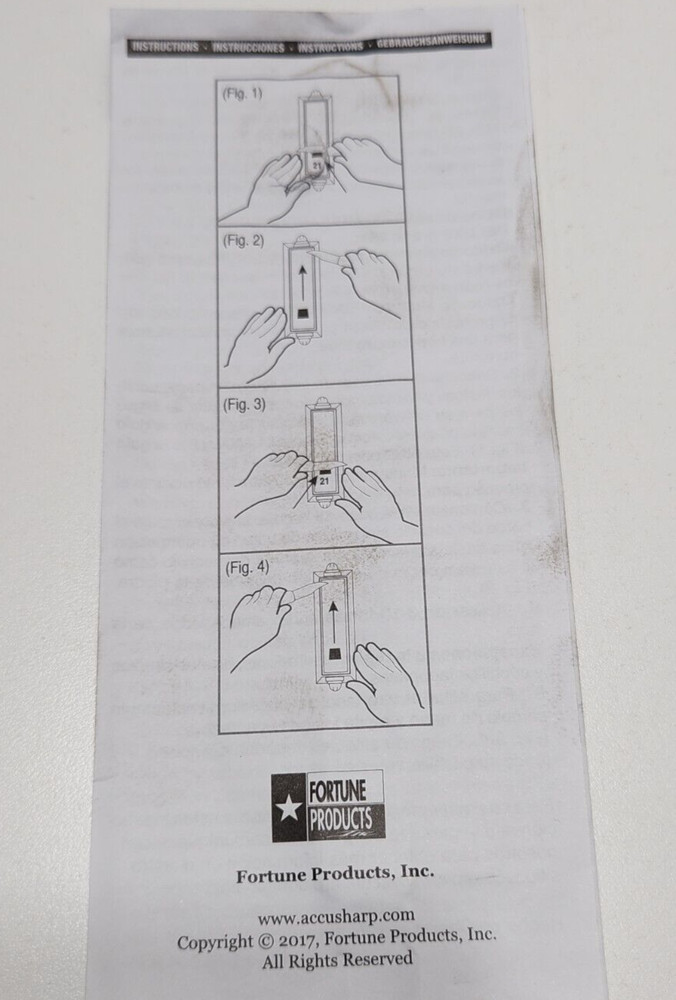New Sealed AccuSharp Tri-Stone Course Medium & Fine Knife Sharpening System