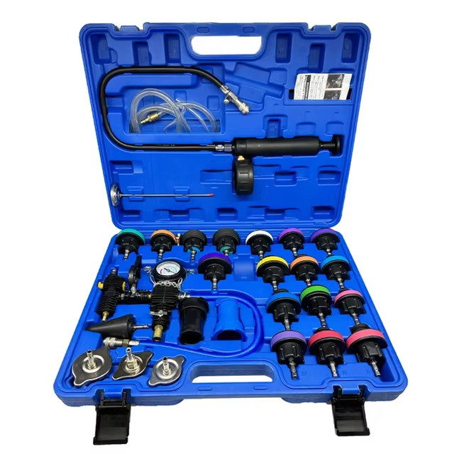 28Pcs Universal Radiator Pressure Tester Set Vacuum Type Cooling System Tester