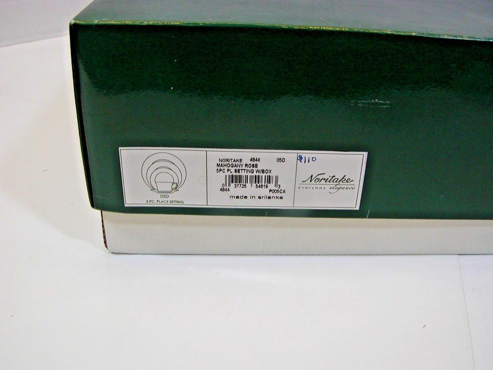 NEW NORITAKE MAHOGANY ROSE 5 PIECE PLACE SETTING
