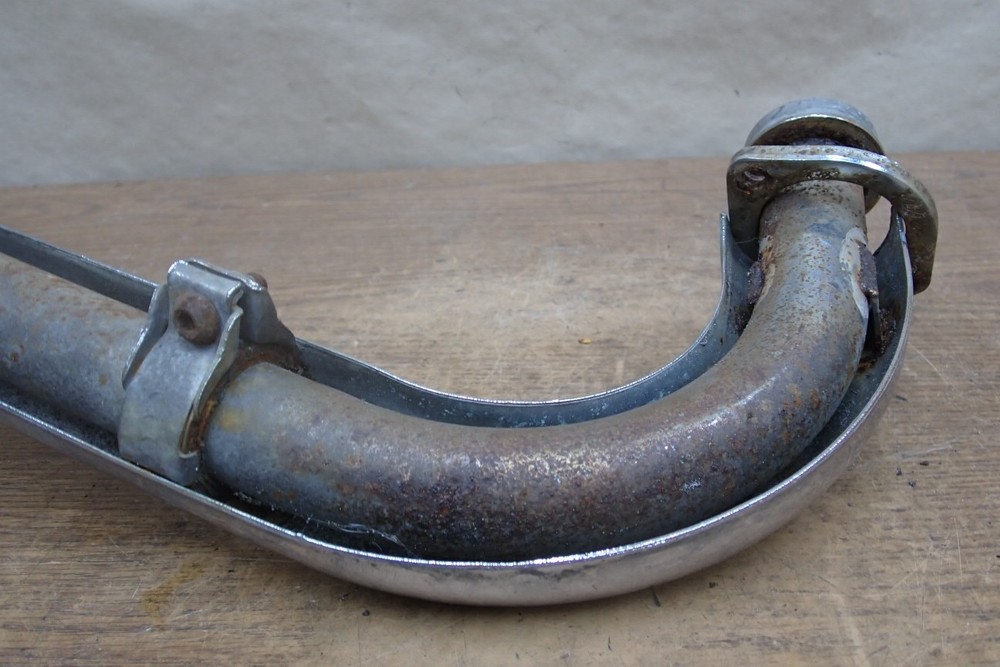 HARLEY DAVIDSON CHROME EXHAUST HEADER W/ HEAT SHIELD