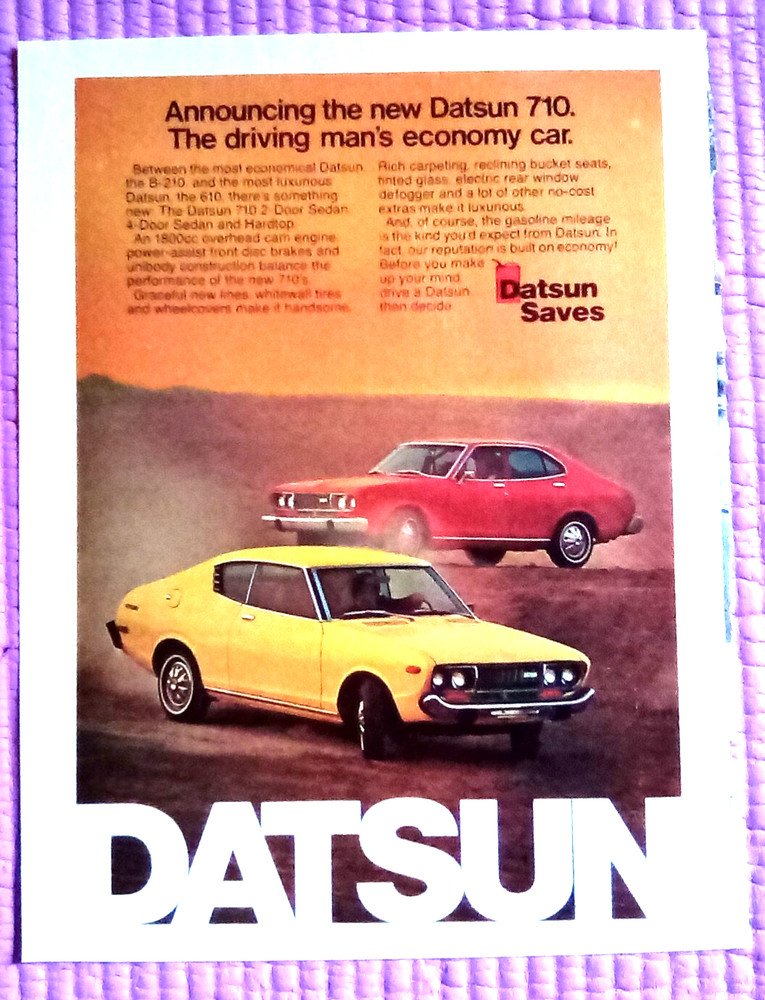 1974 Datsun 710  Print Ad