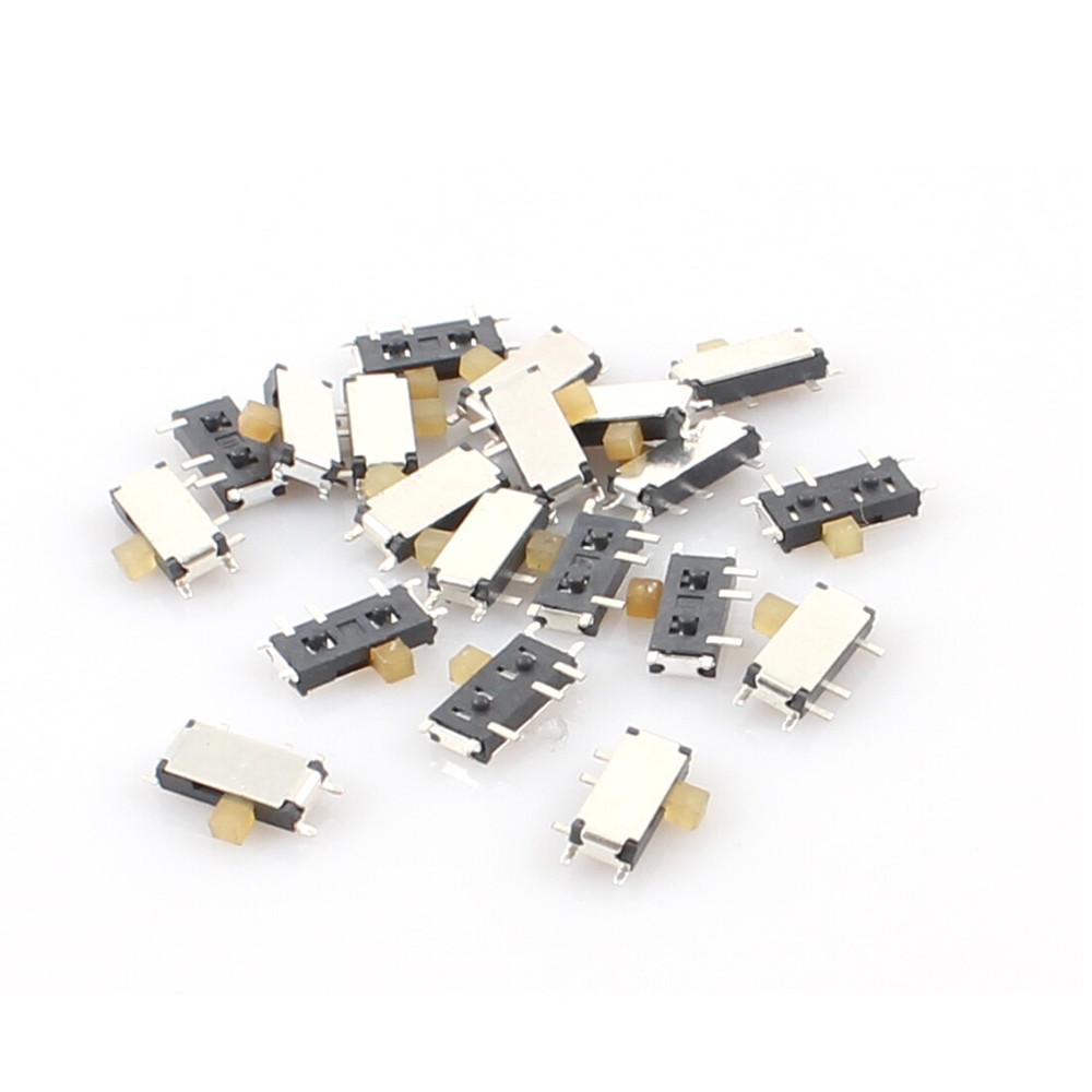 20 Pcs 1P2T SPDT Horizontal Mini Surface Mounted Devices SMT Slide Switch