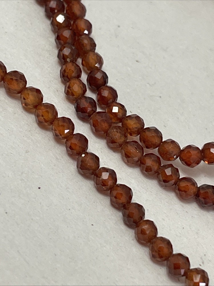 925 Stone Bead Necklace 17” Long