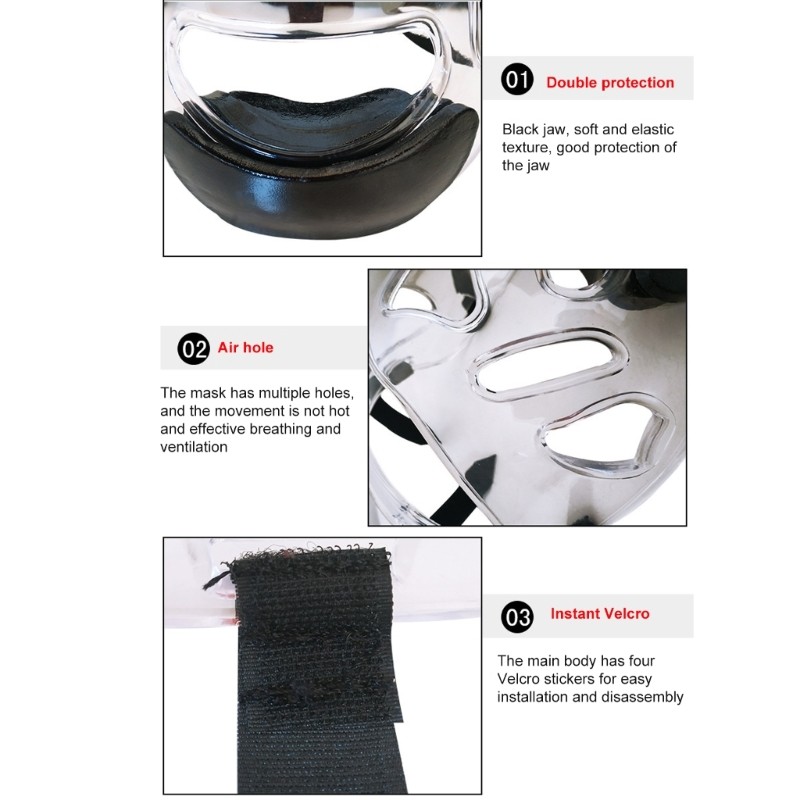 Taekwondo Face Shield Protective Mask Head Protector for Boxing Training