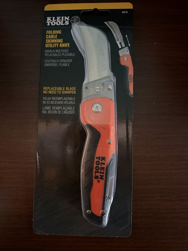 New Klein Tools Folding Cable Skinning Utility Knife