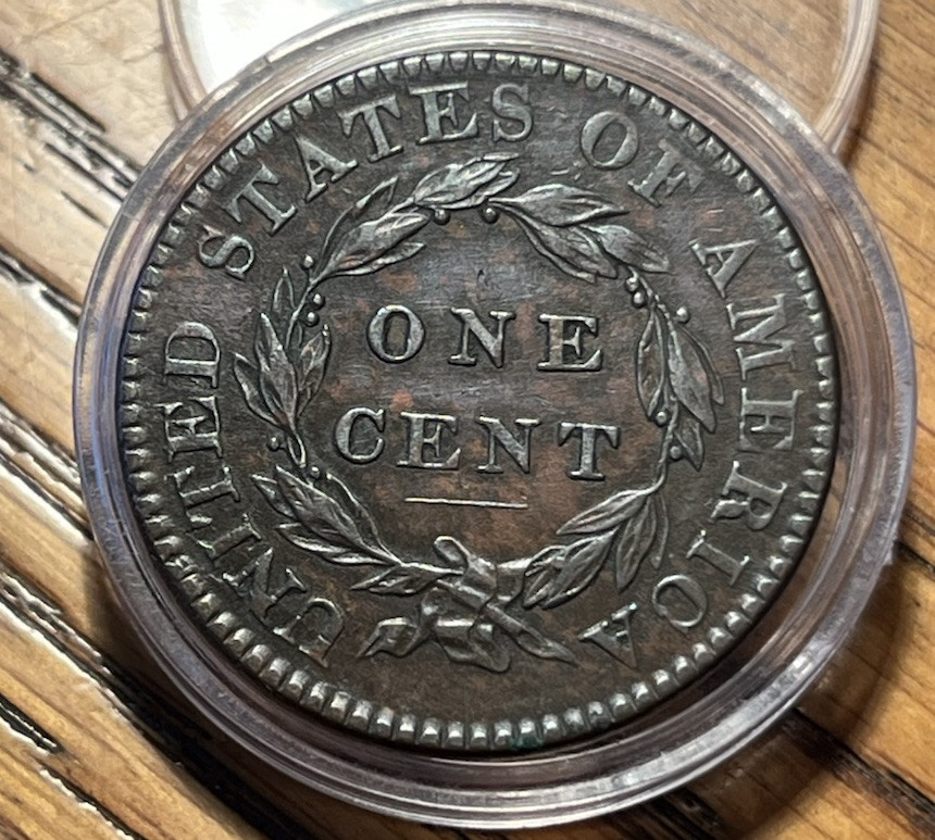 1820/19 Coronet Head Large Cent AU About Uncirculated