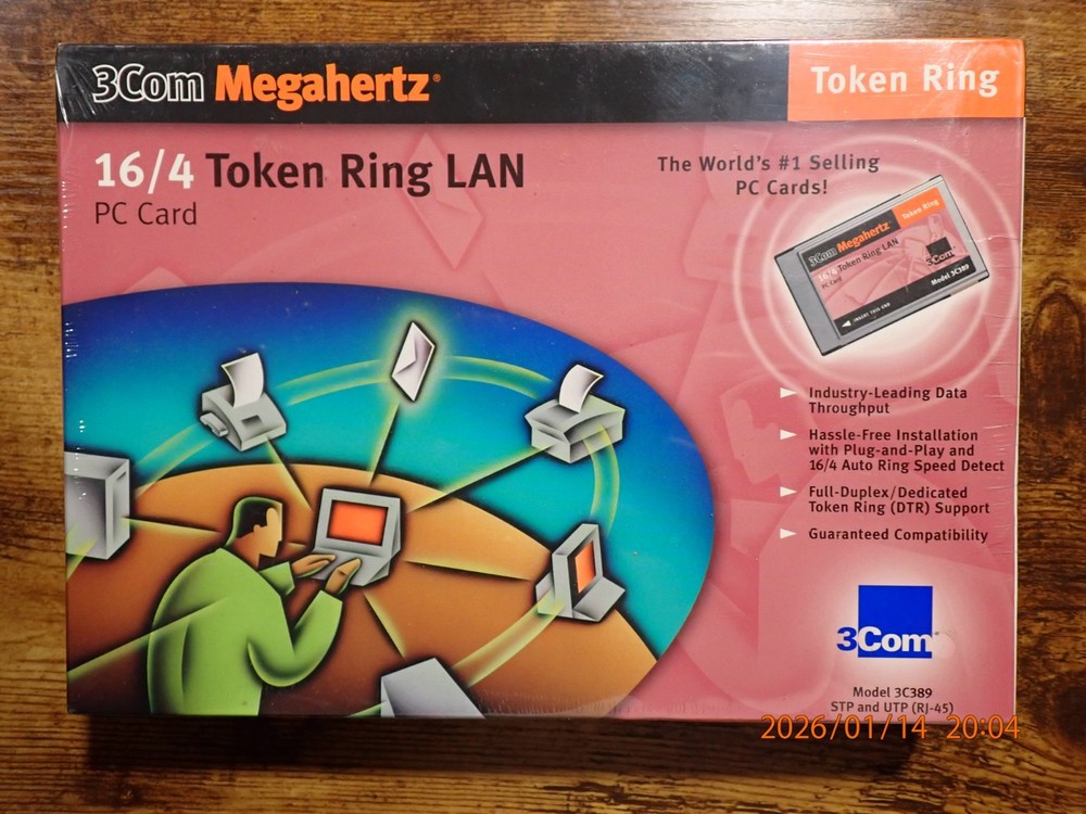 3COM Megahertz - 16/4 Token Ring LAN PC Card