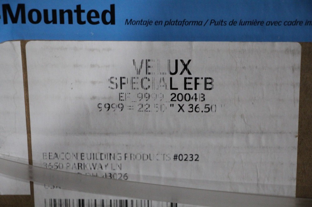 Velux fixed skylight E-Class EF 9999 2004B 22.5"x36.5" Laminated Glass