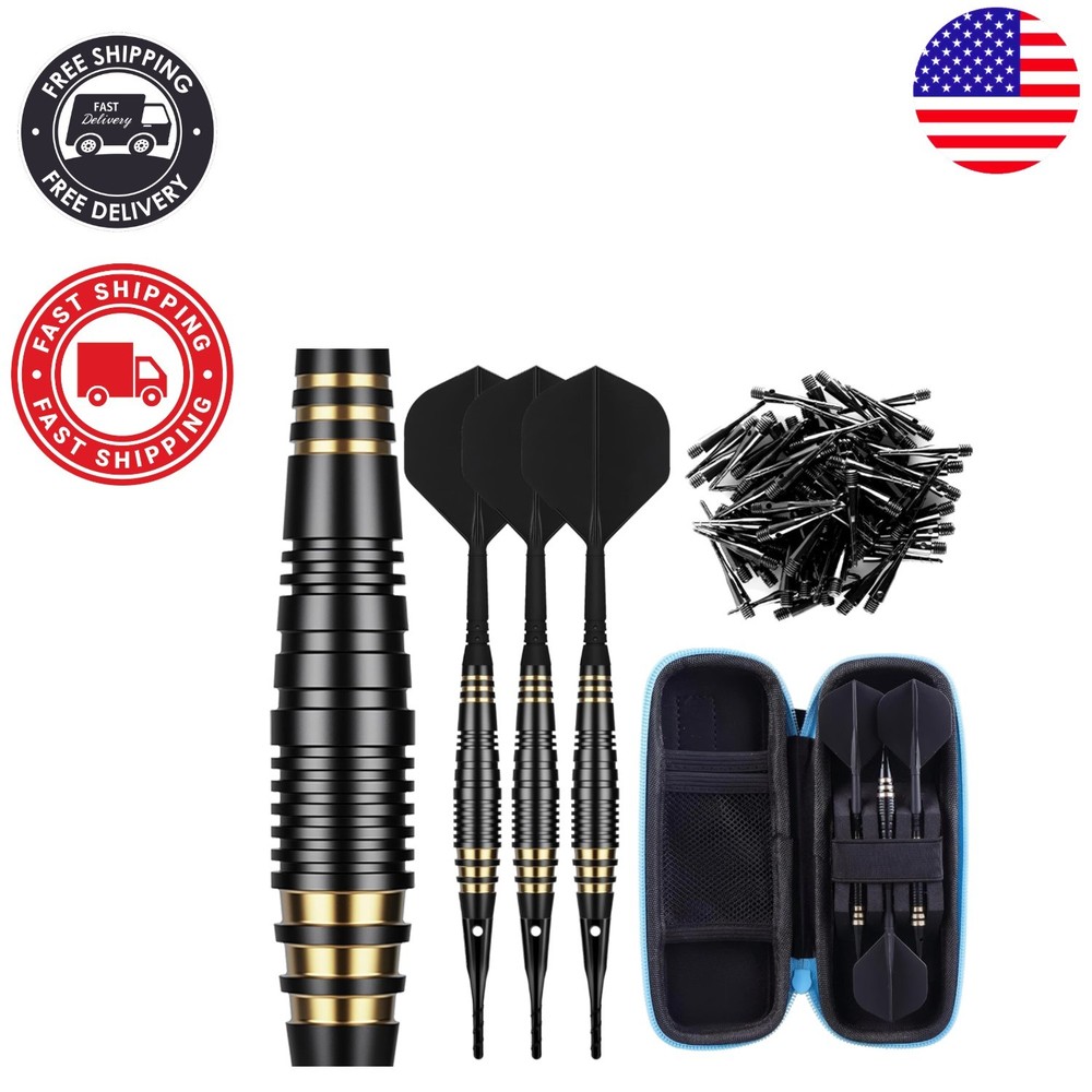 Professional 18g Soft Tip Darts Set with 30 Extra Tips & Gift Storage Box