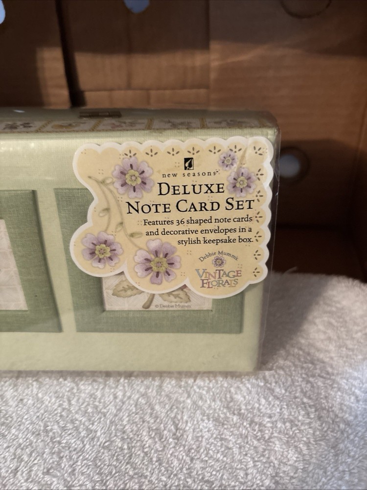 Diecut Floral Deluxe Note Card Set Keepsake Box