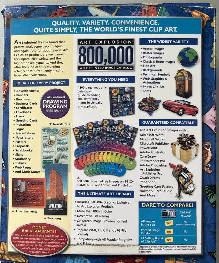 ART EXPLOSION 800,000 Clip Art Library Software PC 34 CD Image Graphics