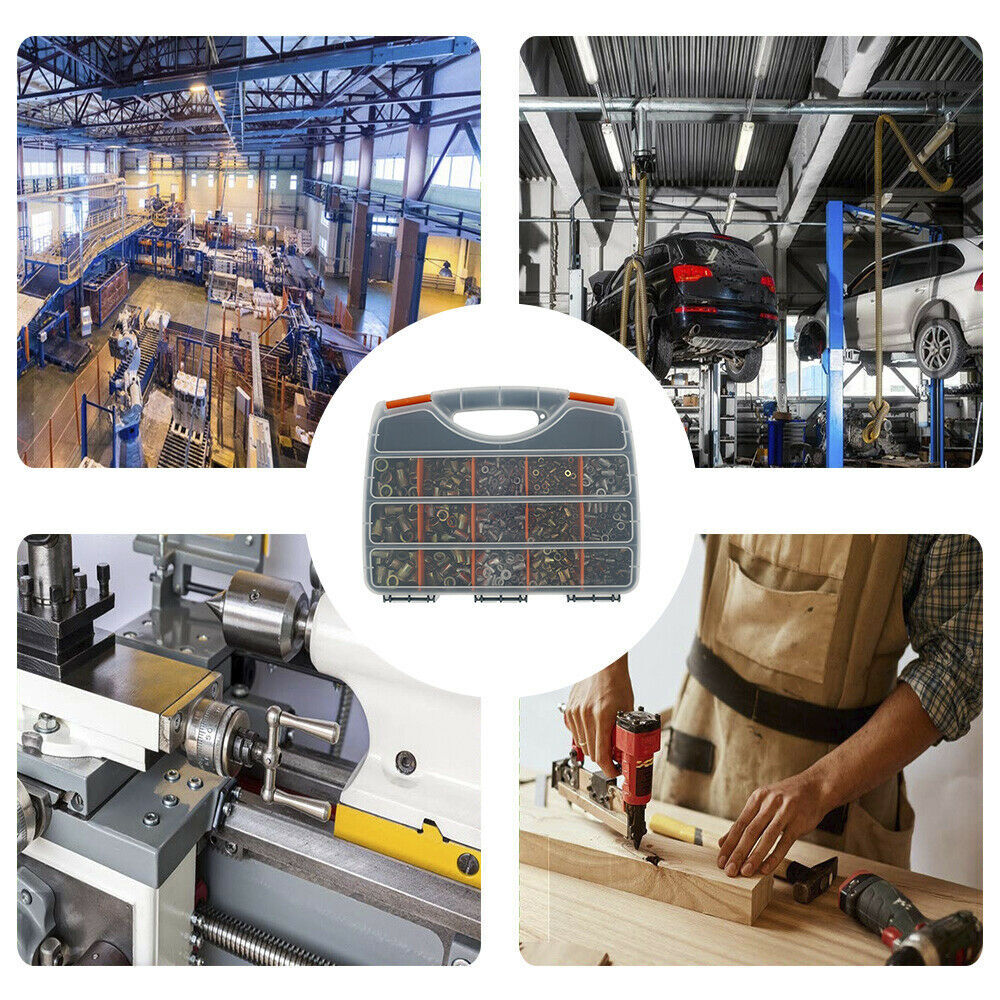 1450PCs Rivet Nut Kit- Rivnut Gun Nut Setter Thread Setting Nutsert Tool Metric