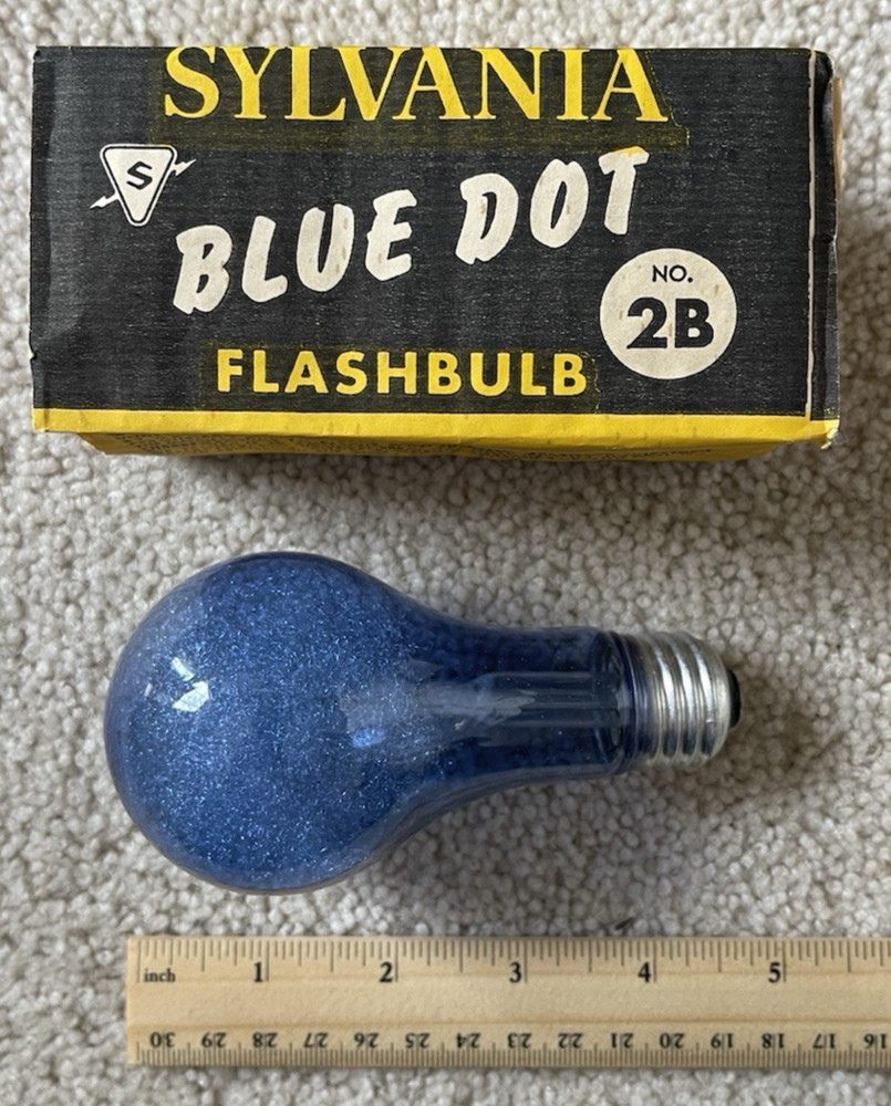 Vintage Sylvania Blue Dot Flashbulb #2B Class M - 12 Bulbs (Two 6-Packs)