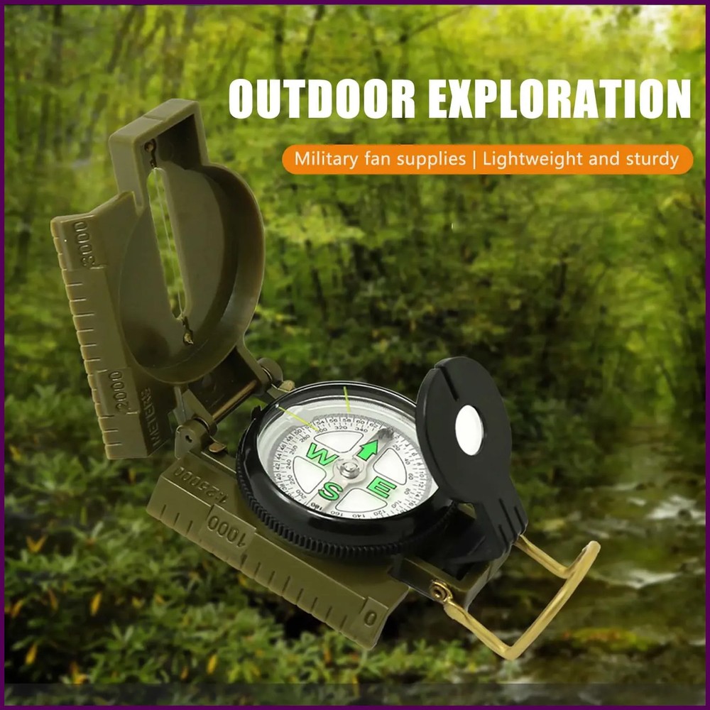 Multi-functional Portable Compass Phosphorescent Lensatic Compass for Hiking