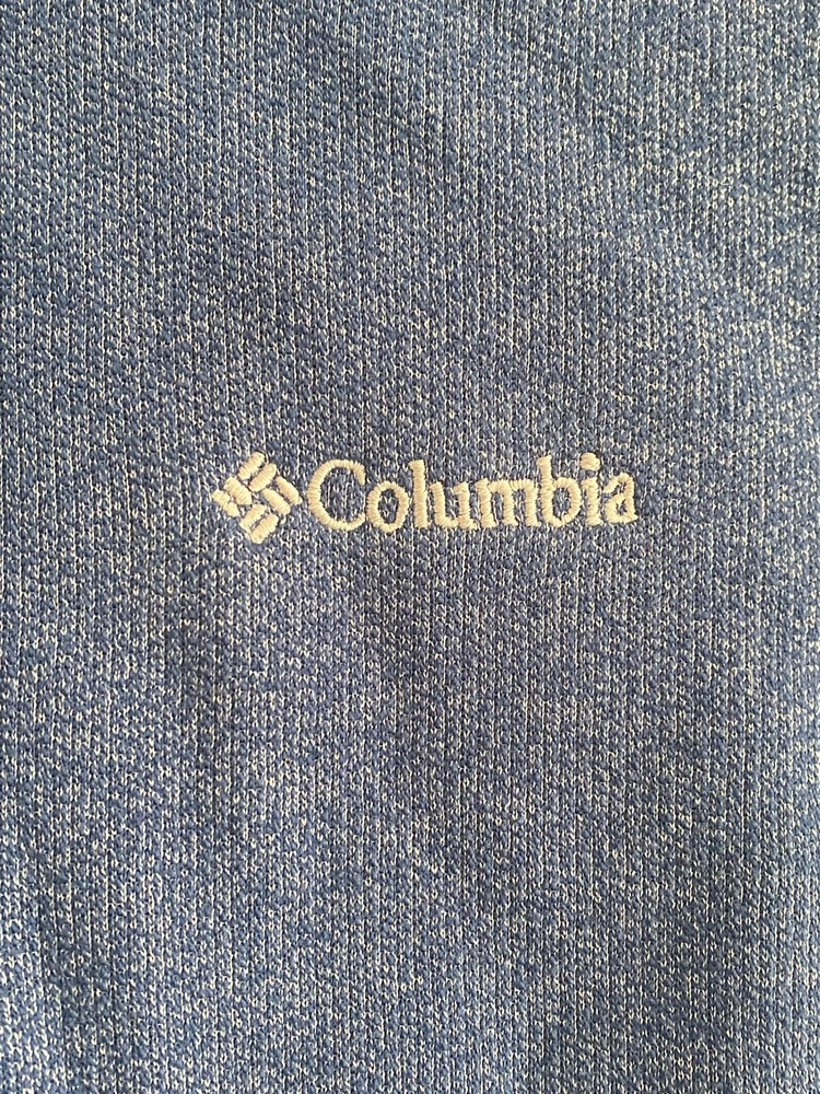 COLUMBIA 1/4 Zip Pullover Fleece Lined Pullover Blue Sz XXL Mens