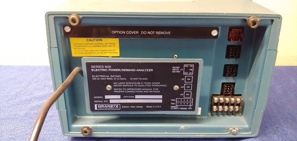 Dranetz Series 808 Electric Power/Demand Analyzer