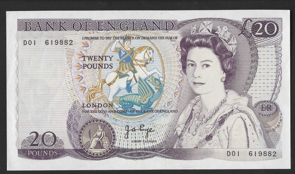 B328 PAGE 1970 TWENTY POUND £20 BANKNOTE - UNCIRCULATED - SELECT YOUR NOTE - UNC