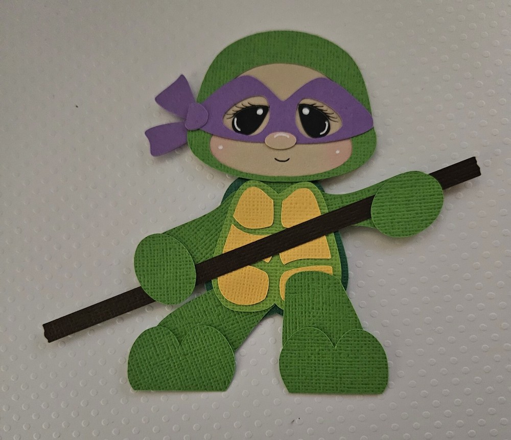 Donatello Ninja Turtle. Inspired. Scrapbook, Paper Piecing