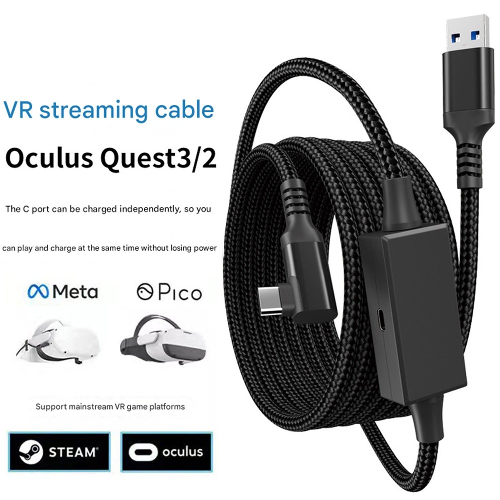 Oculus Link Cable with Charging 5m for Meta Quest 3 Quest 2/Pro, Pico 4Mf