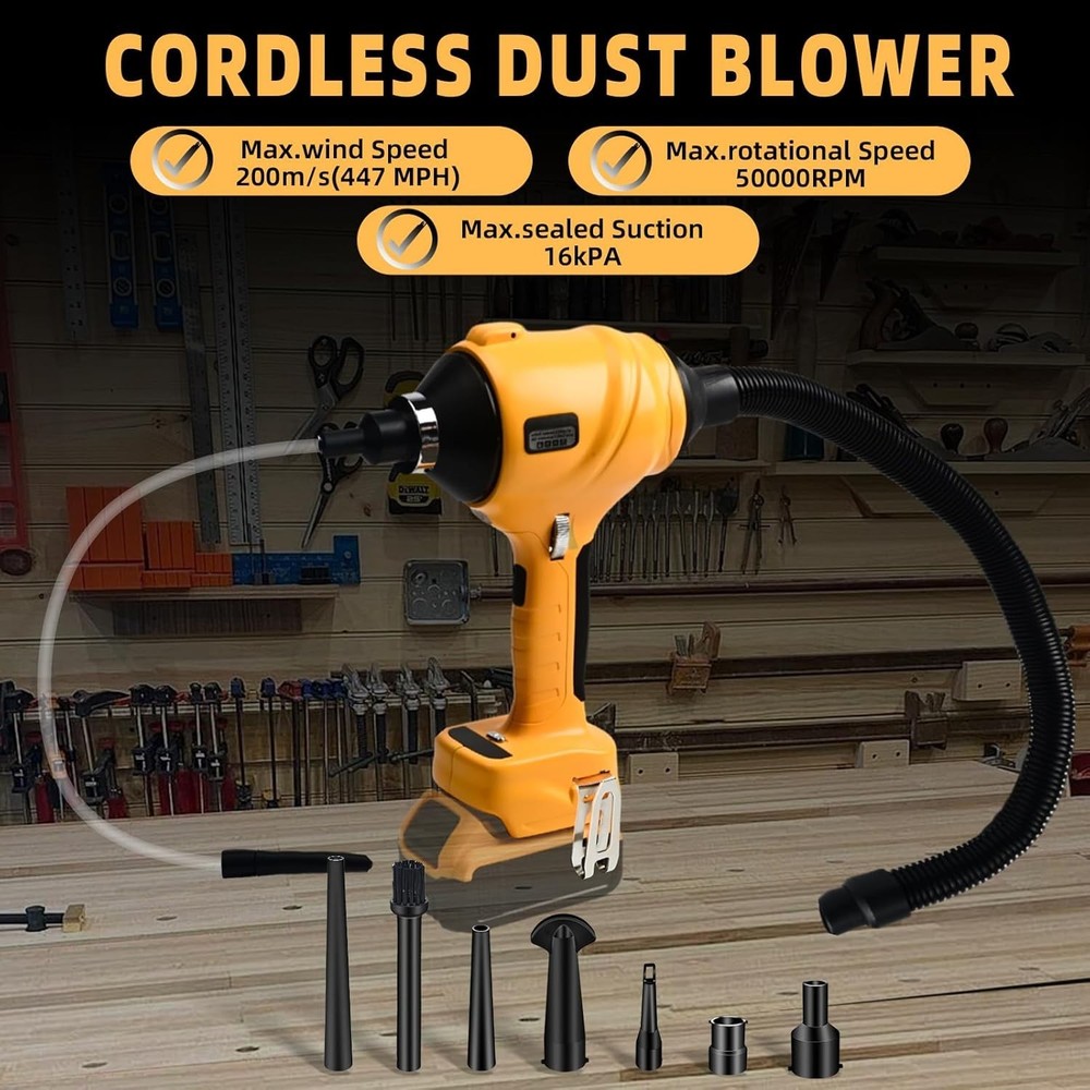 DeWalt 20V Cordless Dust Blower 447MPH Compressed Air Duster (Tool Only)