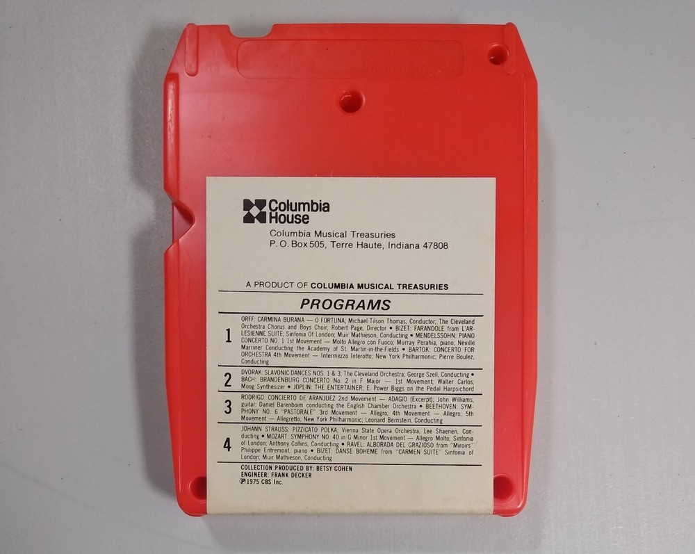 Command Performances - Various Classical - Columbia House 2 Tape Set 8 Track