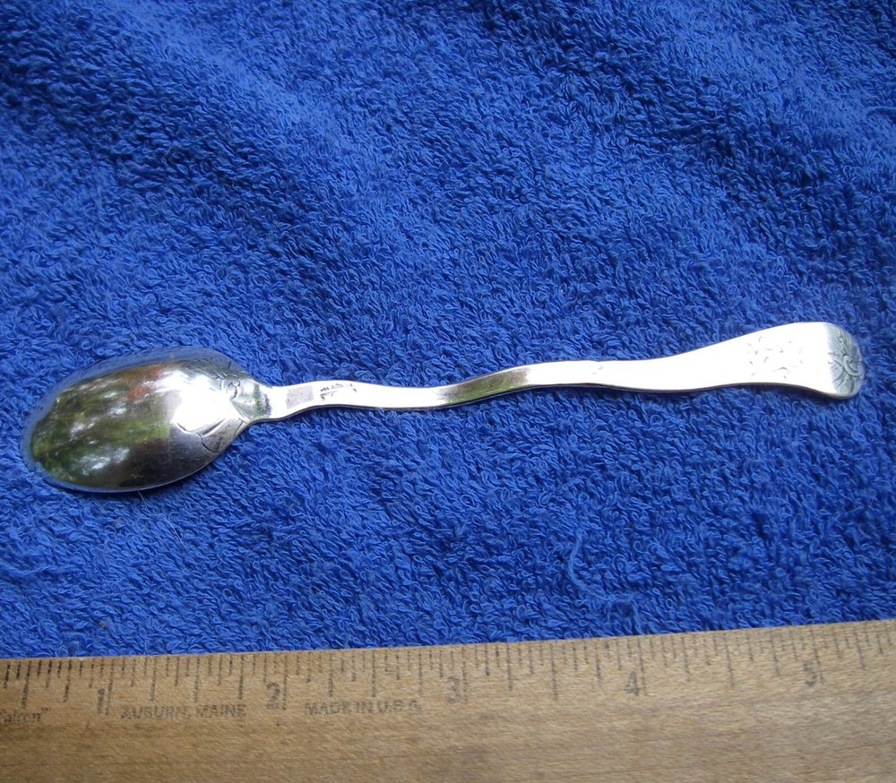 Very Early GERMANIC(?) Silver SERPENTINE Handle SPOON-Marked-AS IS