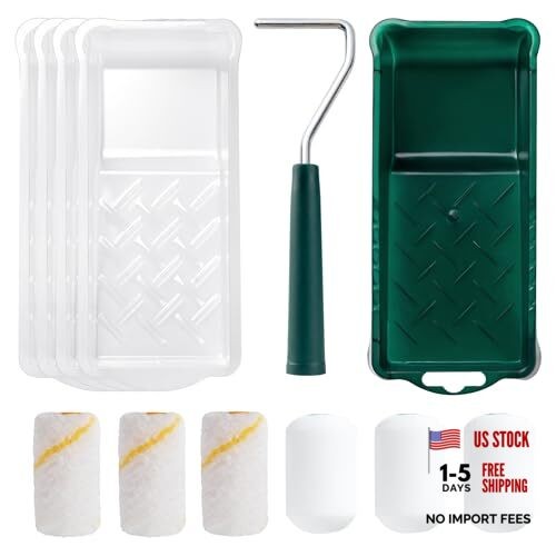 Paint Roller Kit, 12 Pack, 2 Inch Paint Roller, Mini Paint Roller with Tray