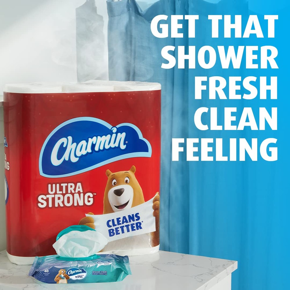 Charmin Flushable Wipes 2 Pack 40 Sheets Portable Cleaning Wipes