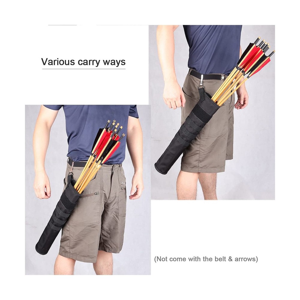 KRATARC Archery Lightweight Back Arrow Quiver Dual Use Foldable Compact Hip A...