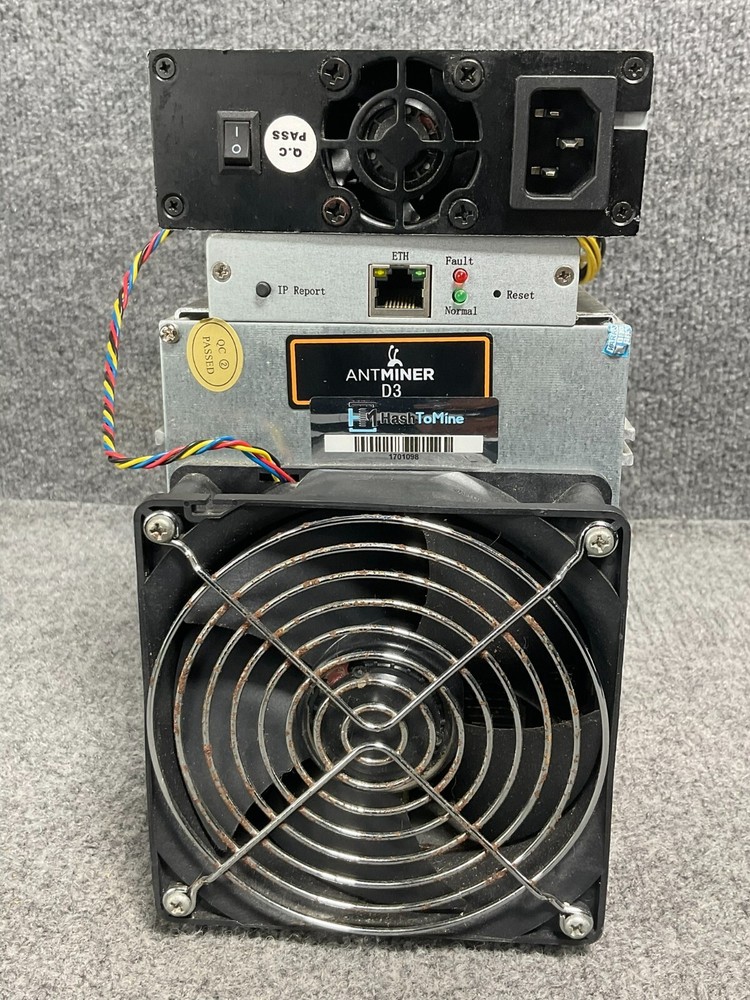Bitmain Antminer D3 Submodel 17. 0G Cryptocurrency Miner - Silver