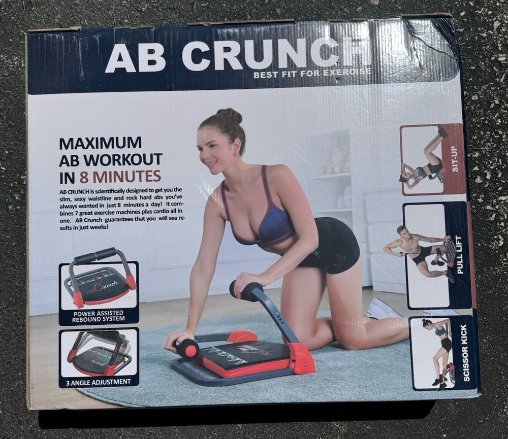 Ab Crunch Total Body Training System Machine – Adjustable Resistance Bands