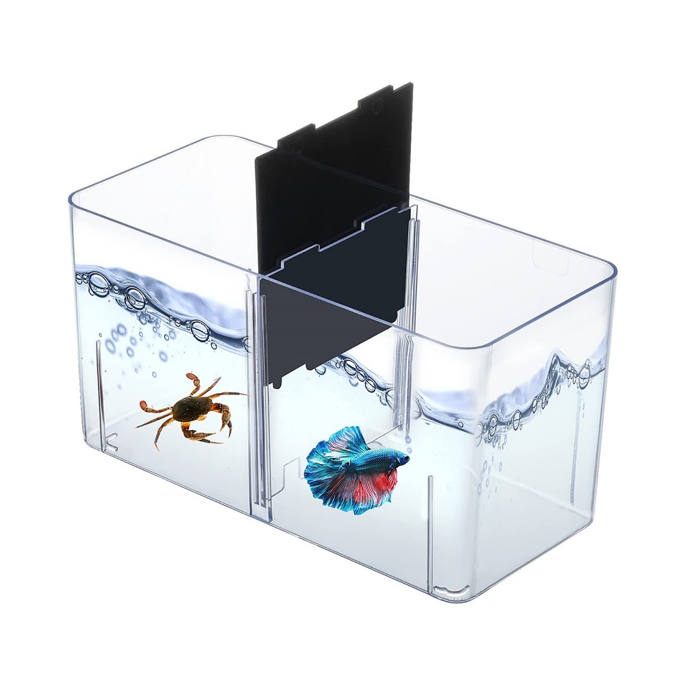 Small Betta Fish Tank, 3-In-1 Stackable Mini Fish Tank, Divided Compartments Bet