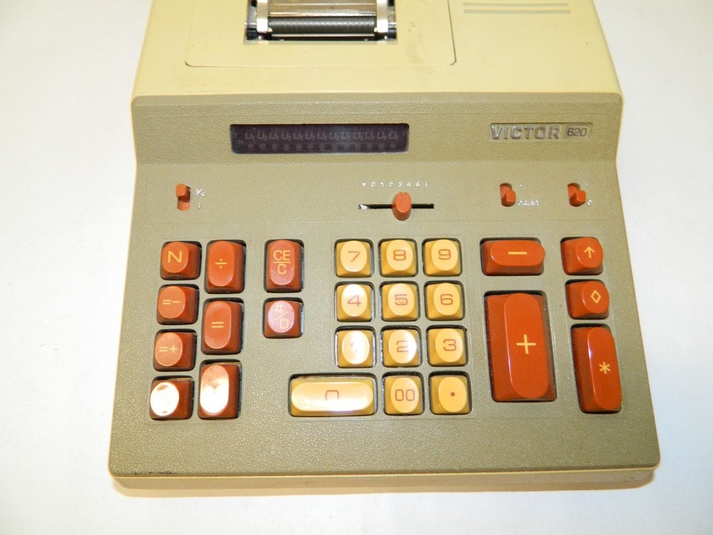Vintage Victor 620 Adding Machine With Print Function Fully Functional See Video